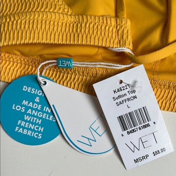 NWT WET SWIMWEAR Sutton Top in Saffron - L - Picture 4 of 6